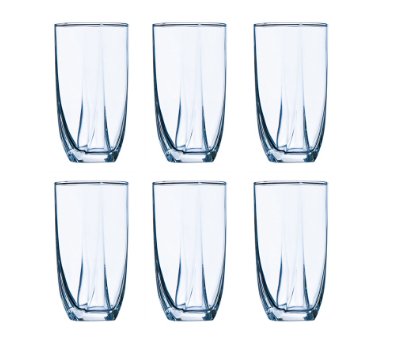 6pc Eiffel 350ml Drinking Glass Set Water Tumbler Set