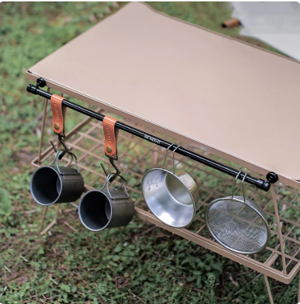 Portable Table Side Rod Magnetic Detachable Camping Picnic Cups Bowls Hanger Rod Fast Installation Camping Tableware Accessories
