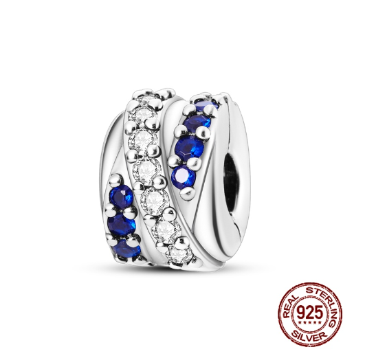 Fit Original Pandora Bracelet Beads Pendant 925 Sterling Silver Love Positioning Buckle Series Colorful Women Jewelry DIY Gift S030