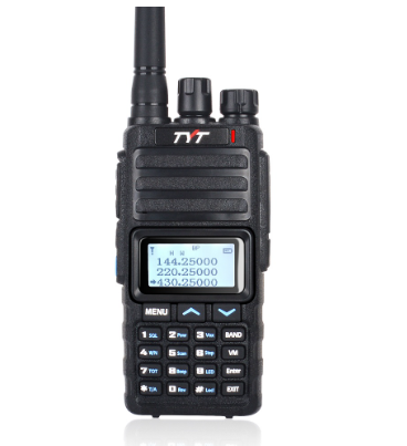 Dtri band Walkie Talkie Scrambler UHF VHF 128ch 220-260MHz 136-174&400-470MHz Handheld Two way Radio