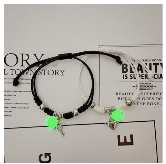 2Pcs Glow in the Dark Luminous Bracelet For Women Adjustable Fashion Women Men Couple Bracelet Best Friends Bracelets B37