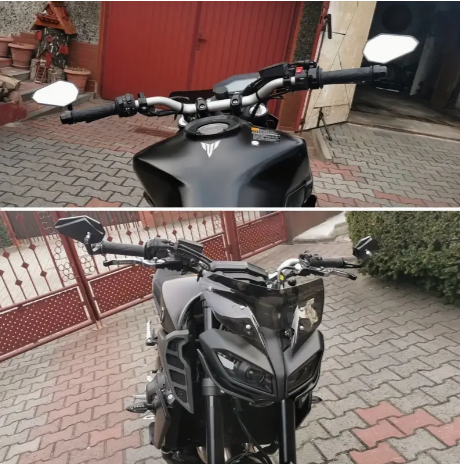 Superior Visibility, Motorcycle CNC Aluminum Handlebar End Mirrors Bar End Rearview Mirrors Side Mirrors,Universal For Yamaha/ For Benelli/ For BMW/ For Honda/ For Ducati/ For Aprilia