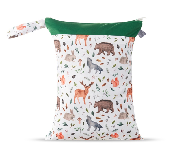 Reusable Waterproof Dry Double Pocket Cloth Handle Diaper Wet Bag 11