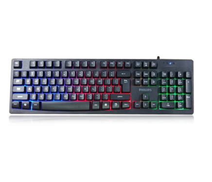 Philips K214 Silent Gaming Keyboard Colorful