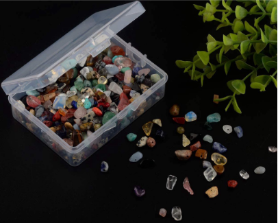 Natural Chip Stone Beads Multicolor 5-8mm About 100 Pieces Irregular Gemstones Healing Crystal Loose Rocks Bead Hole Drilled DIY for