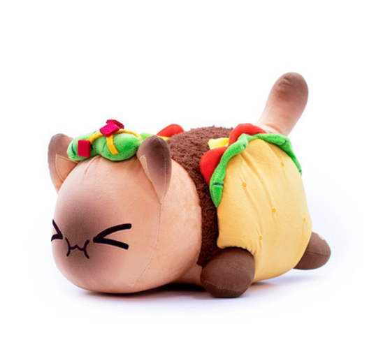 Kawaii Aphmau Meows Cat Plush Toy Soft Meemeow Stuffed Donut Cat Plushes French Fry Cheeseburger Food Plush Doll CAT24