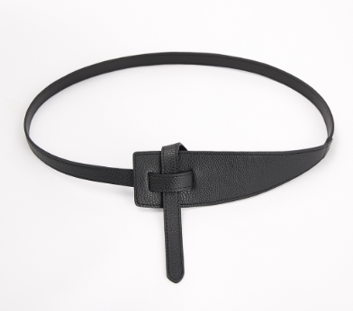 Lovito Women Casual Plain Basic Belt L69AD042 (Black)