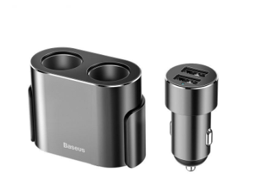 Baseus Dual USB Car Charger Support Car Recorder Universal Phone Car-Charger With Expander Charger