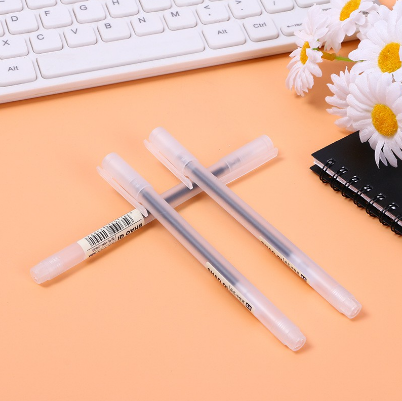 Oumi Pen MUJI ins style Neutral pen black frosted full needle tube 0.5mm ballpen [Oumi Recommended ]