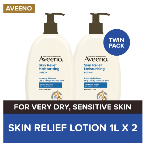 Aveeno Skin Relief Lotion 1L Twin Pack