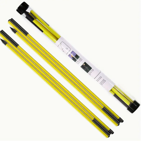 HUAEN 2-pack Golf Alignment Stick, Foldable Alignment Rods For Aiming, Putting, Swing, Posture Corrector, Golf Practice Training Aid With Tube Case