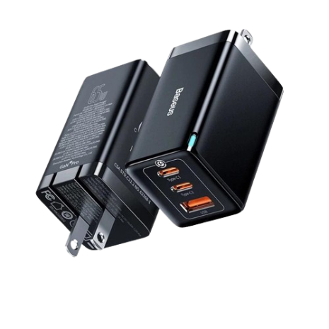 Baseus 65W GaN5 USB Type C Charger 2C+U Upgraded Phone Adapter Charger For iPhone 14