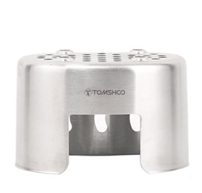 TOMSHOO Canteen Cup Stand Stainless Steel Wood Burning Stove for Outdoor Camping Hiking Picnic BBQ