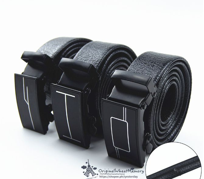 Men's belt with zipper anti-theft anti-stealing money can hide private