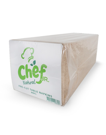 Chef Natural Value JR Pre Cut Table Napkin 800 sheets 1 Ply