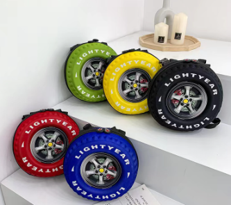Children's School Bags Cartoon Car Tire Backpack Kindergarten Baby Hard Shell Backpack
