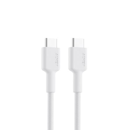 AUKEY CB-CD45 PD60W Nylon Braided USB C to C Fast Charging Cable USB-IF TID Certified for Samsung Xiaomi MacBook iPad