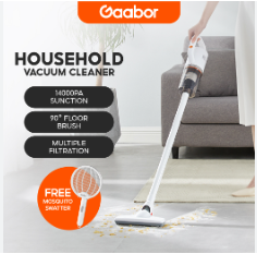 Gaabor Vacuum Cleaner White Strong Suction Large Capacity Transparent Dust Cup 14000pa