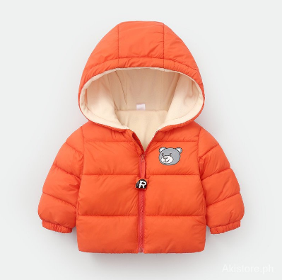 Winter Children Cashmere Coat Bear Parkas Baby Girl Thicken Warm Clothes Toddler Down Jacket Kids Boy Cotton Outerwear KLOT