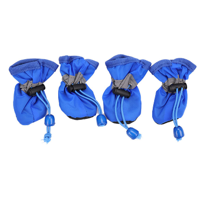 4Pcs Dog Boots Shoes Anti Slip Waterproof Rain Boots Adjustable Puppy Rain Pet Cat Pet Boots