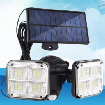 Bright Solar Lights Waterproof Outdoor Indoor Solar Lamp with Adjustable Head Wide Lighting Angle Motion Sensor