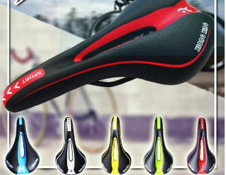 Mountain Bike Saddle Hollow Seat Bicycle Saddle artificial synthetic leather LSeat03