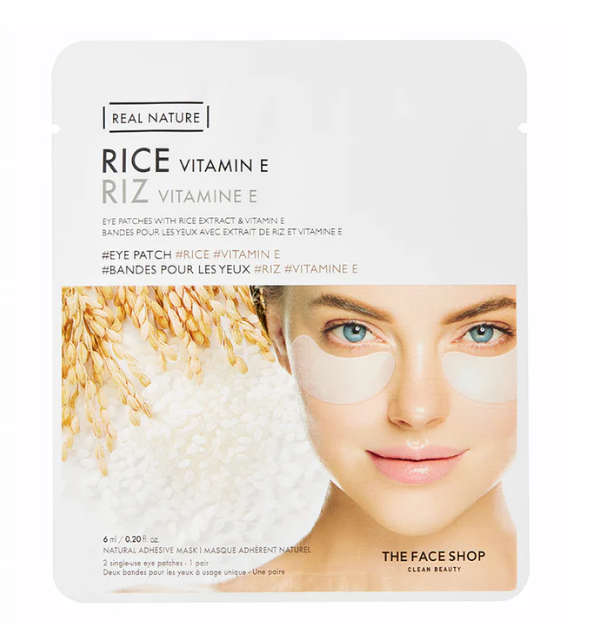 The Face Shop Real Nature Eye Patch Rice Vit.E