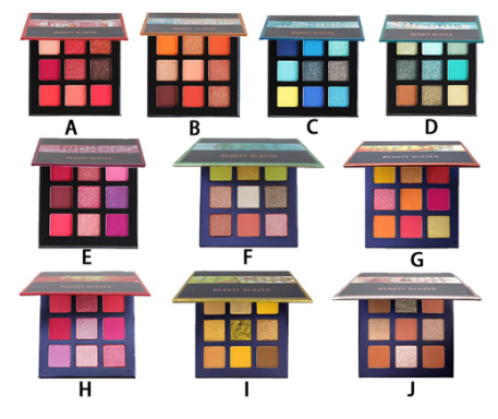 BEAUTY GLAZED Makeup Eye shadow Palette 9 Color Shimmer Matte Eyeshadow Palette