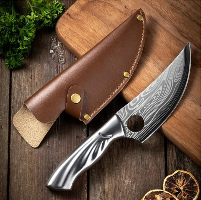 Japanese Damascus Kitchen Knife Meat Professional Chef Butchering Boning Knife with Cover