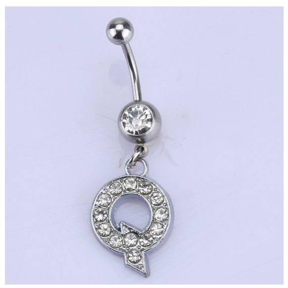 Body Piercing Drop Dangle Belly Button Rings Navel 26 Letter Ring Jewelry Sexy Q