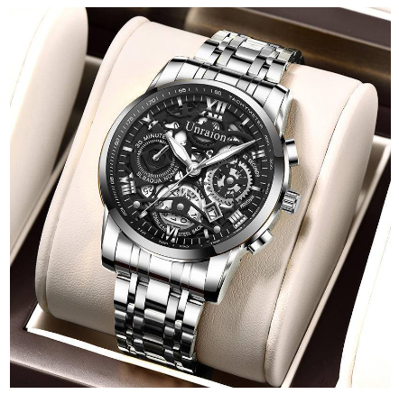 Watch For Men Waterproof Original Relo for Man Quartz With Box Fashion White Stainless Steel New In 2023 Business Casual Style 6