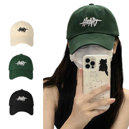 Lovito Women Casual Letter Embroidery Baseball Cap Hat L63AD262 (Off White/Green/Black)