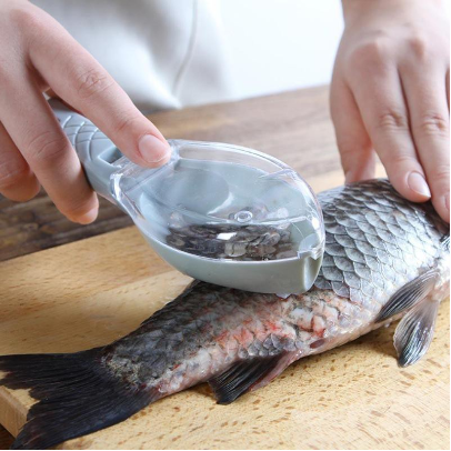 Fast Remove Plastick Fish Skin Brush Scraping Fishing Scale Graters Peeler Scaler Scraper