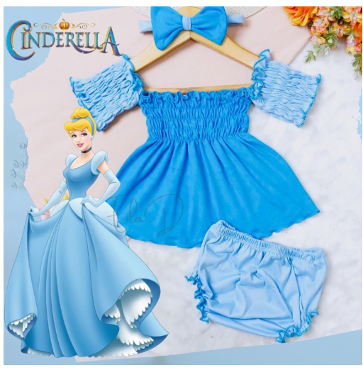 3in1 Tiffany Disney Smocking Set for Baby Girl 1-18 Months S8