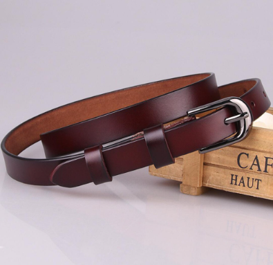 Genuine Leather Belt Women Fashion Classic Pin Buckle Belt
