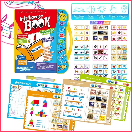Children Enlightenment Pronunciation Speaking Learning Book Puzzle Recognition Point Reading Machine