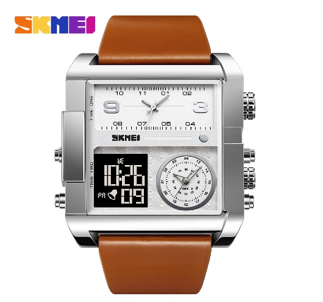 Skmei Waterproof Sports Watch for Men SILVER BLACK BROWN