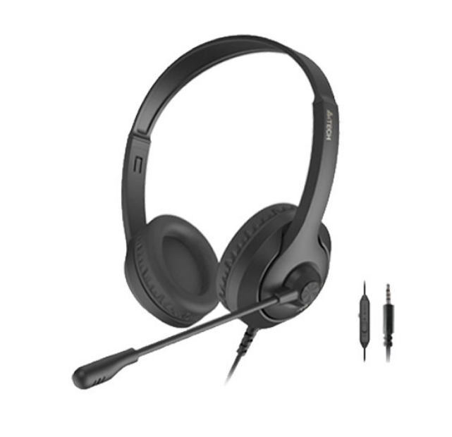 A4Tech FH-100I Lightweight Omni-Directional Mic Wired On Ear Stereo Headset