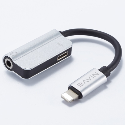 Bavin  AUX27 2 in 1 Universal Intelligent Audio Adapter Type-C & 3.5mm Aluminum Alloy Material