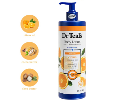 Dr Teal's Glow and Radiance Citrus Body Lotion with Vitamin C
