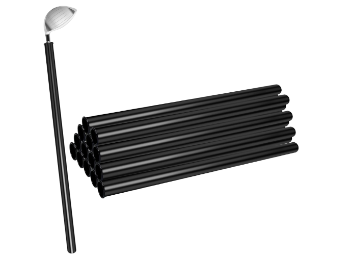 Golf Club Tubes for Golf Bag 14 Pack, Plastic PVC Golf Tubes Dividers Black Golf Club Accessories