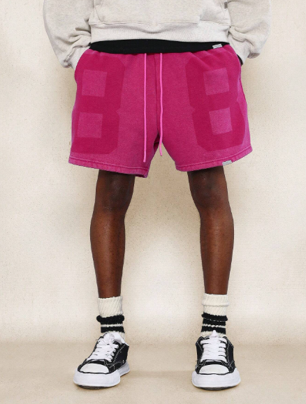 SUMWON Drop Crotch Short With Number Graphic Print