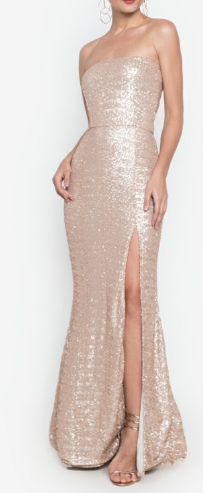 Train Long Dress Evening Dress Party Gown Sequined Gown