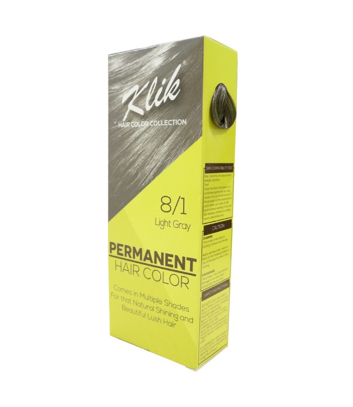 KLIK Permanent Hair Color Cream 60ML - 8.10 Light Gray