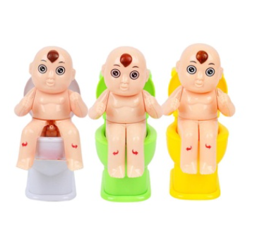 Children's Tricky Toys Humanoid Doll Toilet Funny Squirt Joke Toy Toilet Pee Funny Toy Boy Water Spr