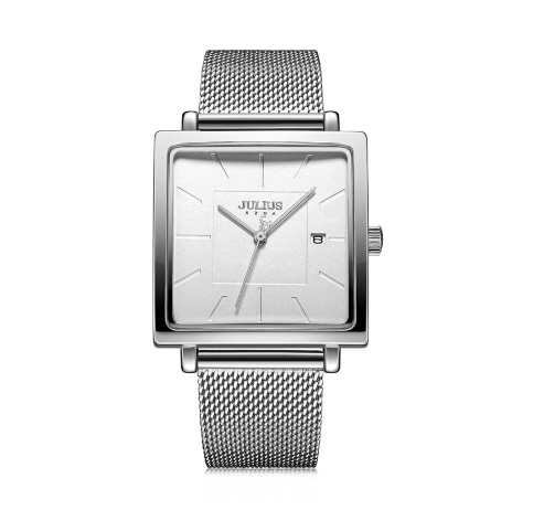 JULIUS official store, square dial and calendar Waterproof ladies watch JA-1207 4