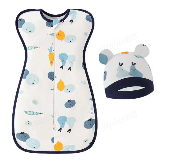Newborn Swaddle Baby Muslin SW Blanket Hat Set Swaddle Bedding Wrap Blanket Baby Swaddling B15