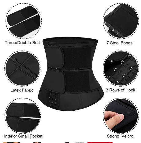 Women Waist Trimmer Tripple Belts Waist Trainer Shaperwear Tummy Control Slimming Fat Burning