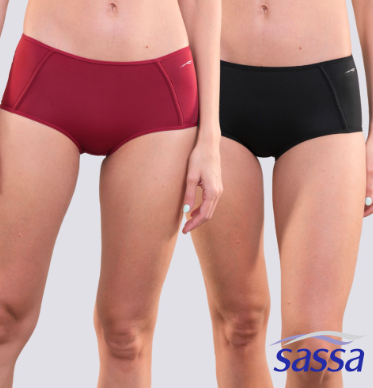 Sassa Flaming Cherry 2-in-1 Pack Boyleg Panty Underwear For Women
