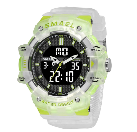 SMAEL Top Brand Sports Men's Watches Waterproof Stopwatch Week Alarm Clocks Male Digital Dual Time Display Wristwatch M2